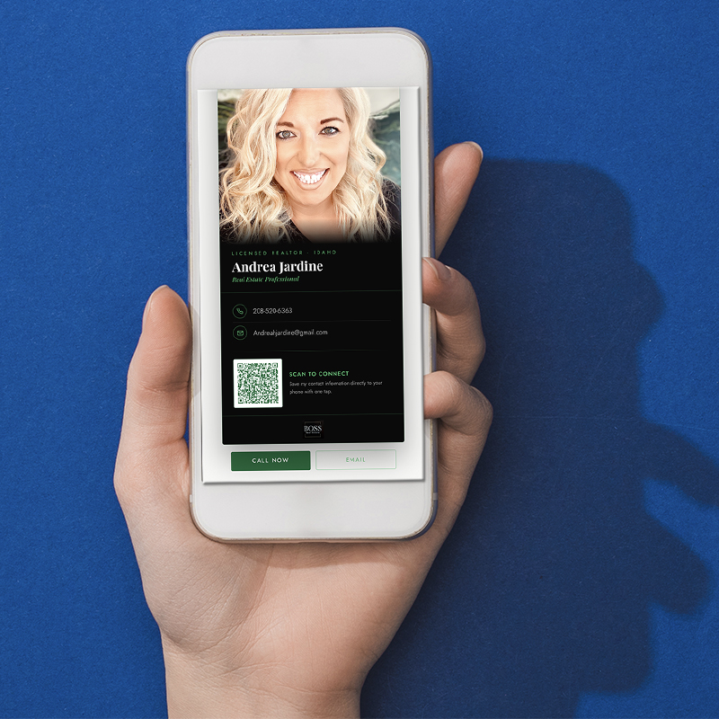 Digital Business Cards Digital business card on a phone