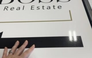 BOSS Real Estate open house sign Open house directional sign for BOSS Real Estate